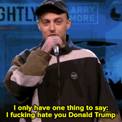 tattedgodd21:  daddycoolmurphy:  micdotcom:  Watch: Mac Miller hates Trump — but has a great reason why he won’t leave the U.S. if Trump’s elected.    RIP   Salute a real one… RIP 