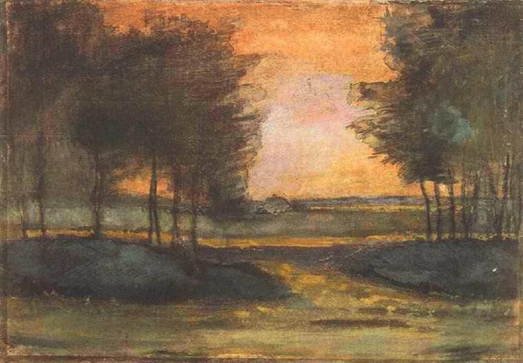 vincentvangogh-art:   The Landscape In Drenthe   1883   Vincent van Gogh   