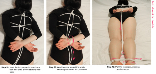 Shibari Tutorial: The Hog Tie You’ll need 50’ of rope, or two 30’ pieces if you st