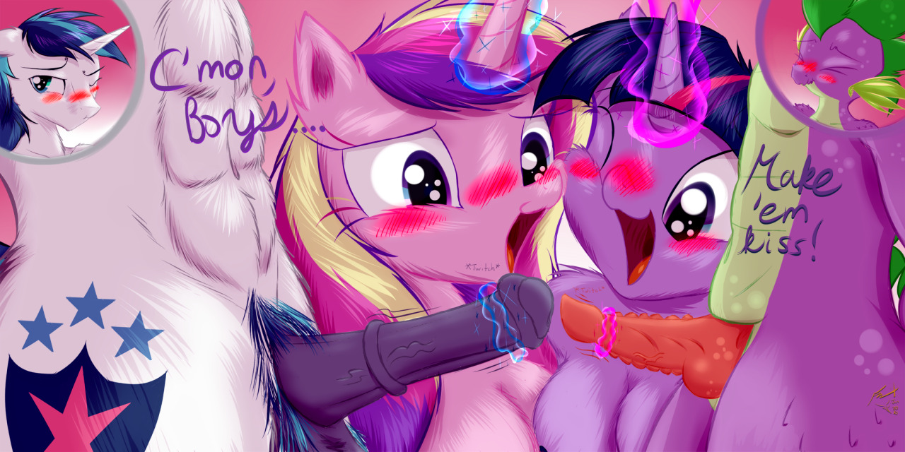 feelin-fristy: PrCa: Wow Twi, who knew Spike and Shining were so.. gaaaayyyy~&lt;3!
