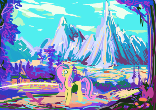 Howdy bros, Once  again doing more of those epic Equestira landscapes I oh so  love to create .Wip b