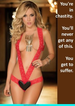 Femdom Chastity Captions, Cum Denial