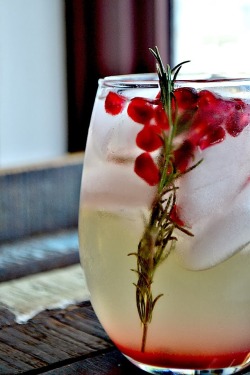 foodopia:  Pomegranate Rosemary White Sangria