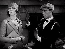 Buster Keaton prepares to take a tintype