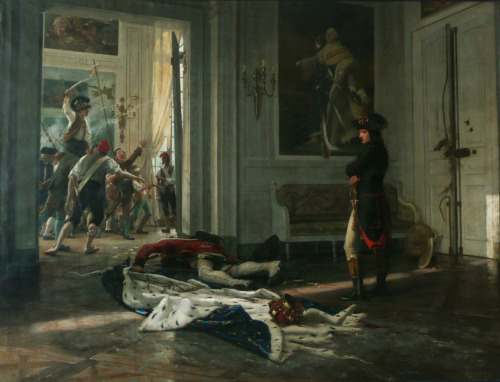 Napoleon witnesses the slaughter in the Tuleries on 10 augustus 1792. (In reality he was never insid