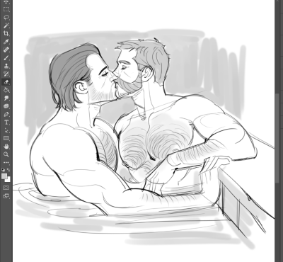 shkretart:Sketches. I love to draw Price and Nikolai, something needs to be done