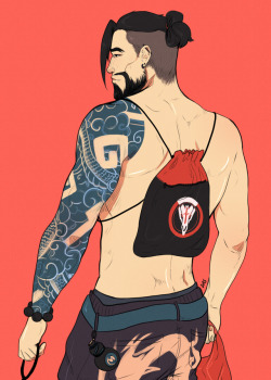 knife-bullets:  hanzo stole his boyfriend’s retro cinch bag