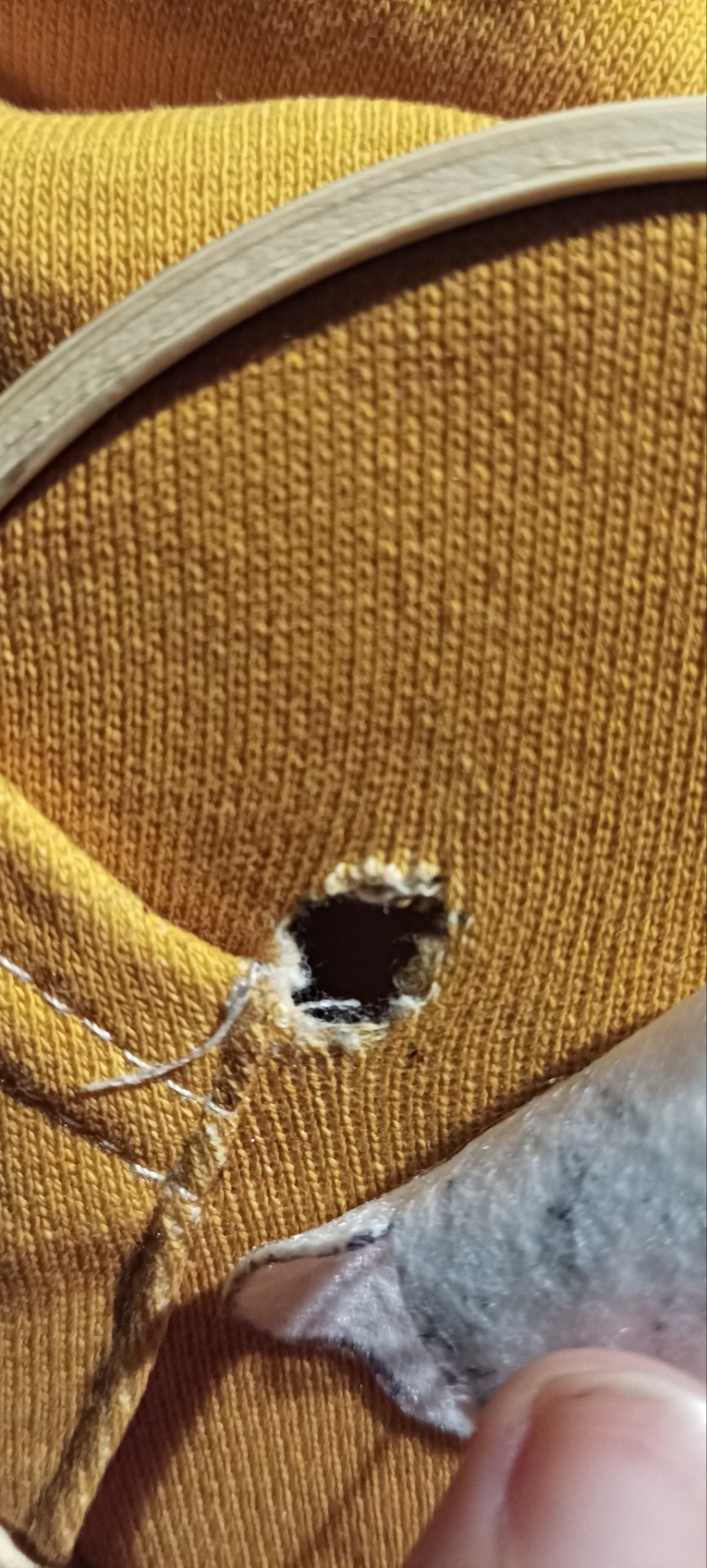 My Favorite Hoodie Got A Hole At The Pocket, So I Embroidered It Over.