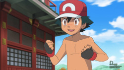 th3dm0n:  Ash Ketchum - Untitled Ash just being hot on a random occasion :3 I haven’t been able to come up with any story for this one :DOriginal  Artwork (Screenshot) is from the Pokemon X&amp;Y Anime Series, Episode  “Fashion Show de Battle desu!