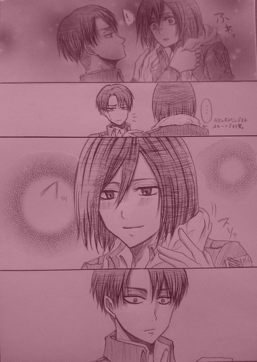 beautiful-illusion-wonder:  Clueless, Flustered, (Cravat Couple)  進撃★リヴァミカ