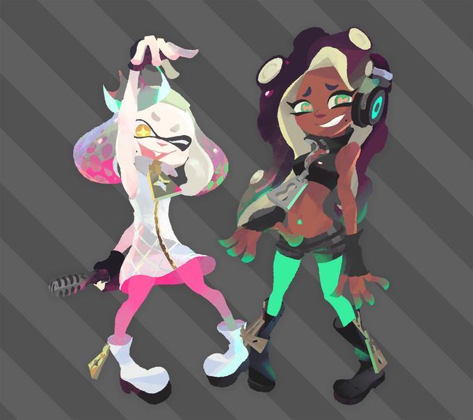 pyronoid-d:  god-of-luck:  What Pearl and Marina look like How tumblr draws them