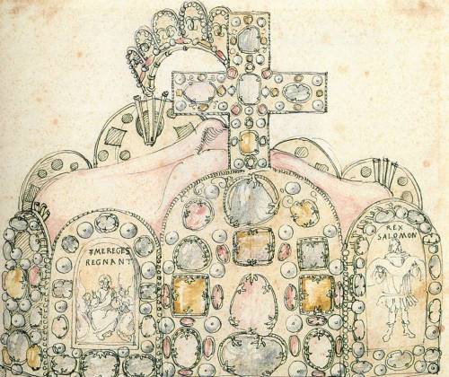 Albrecht Dürer, The Imperial Crown, 1510. For the Emperor Maximilian I. Etching. Kupferstichkabinett