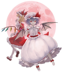 flandre scarlet and remilia scarlet (strange