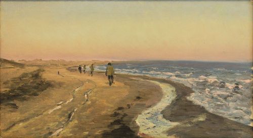 Artists on the way to Skagen -  Thorvald Niss  1889The artists on the picture are Thorvald Niss, Eri