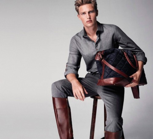 bothsidesguys: VICTOR NYLANDER in MASSIMO DUTTI  FW 2014 EQUESTRIAN CAMPAIGN. from: thefashionisto.c