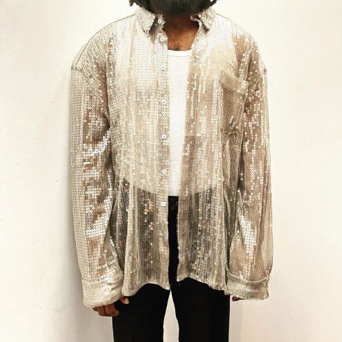 New Item Alert! The Welcome To The Party sheer sequin over-shirt. Relaxed fit with drop shoulders an