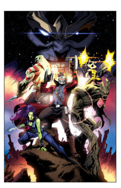 thecyberwolf:  Guardians of the Galaxy Colors by Emilio J. Lopez (E-Mann) / Find this Artist on DeviantArt - Website - Blogspot - Twitter / Line Art by Khary Randolph 
