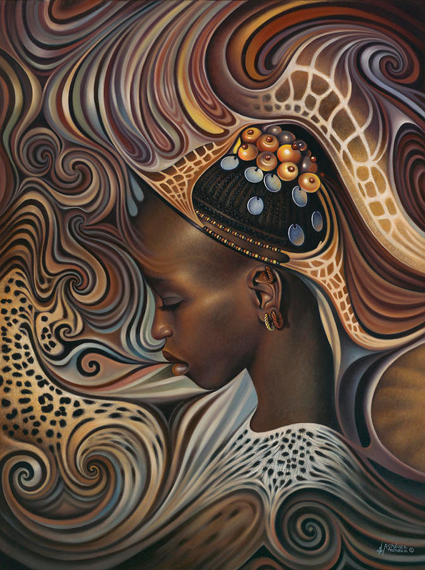 fuckyeahmythologicalbeasts:  African Spirits I &amp; II, by Ricardo Chávez-Méndez 