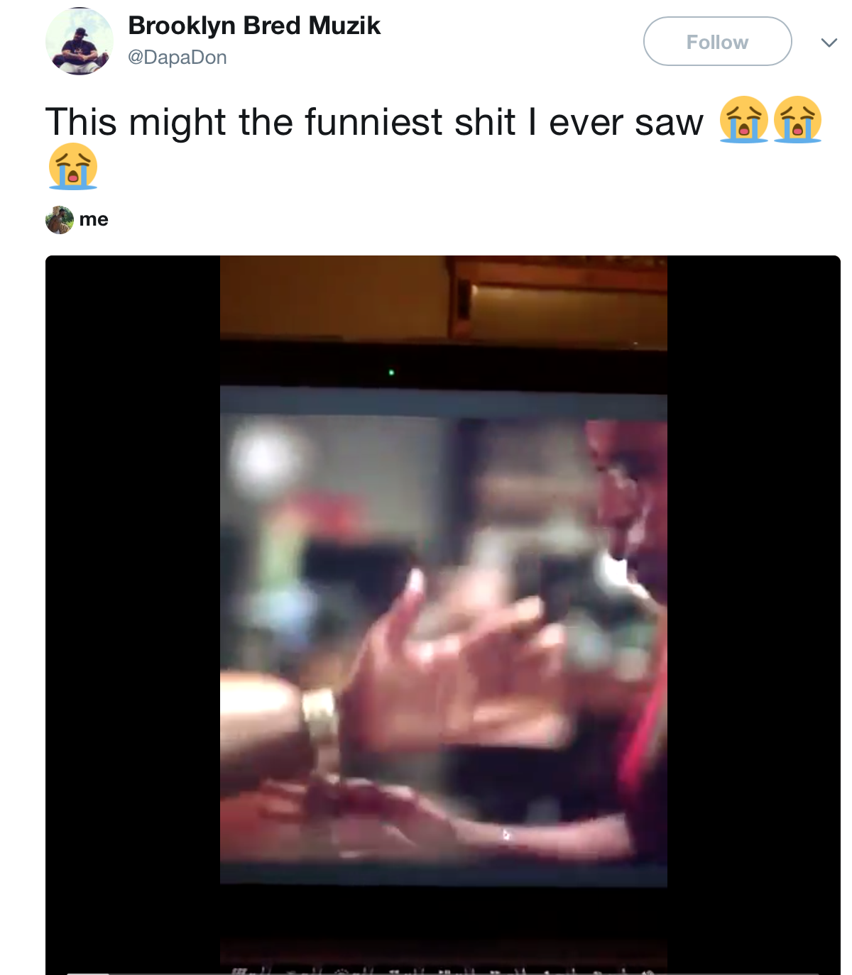 chrissongzzz:  The laugh is funnier than the clip 😭