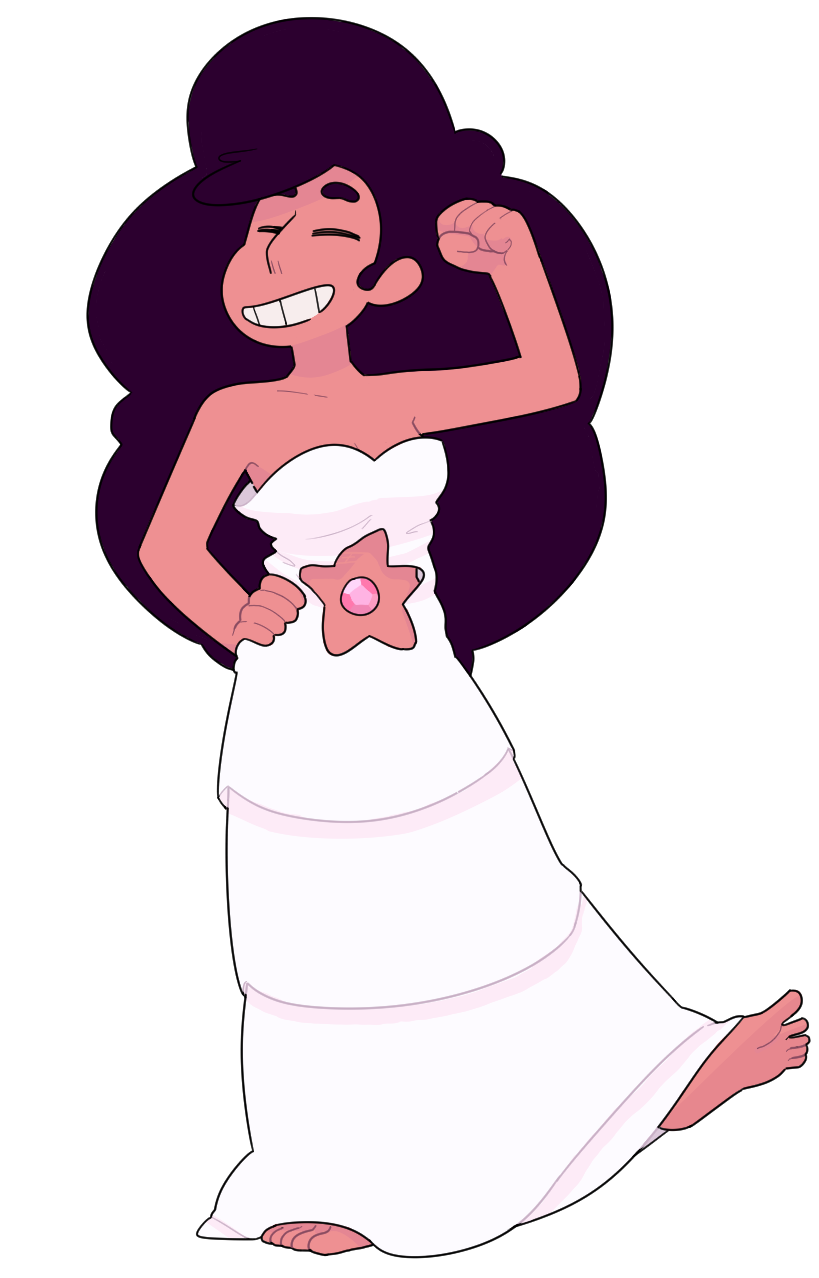 more or less in her dress, I stress. 