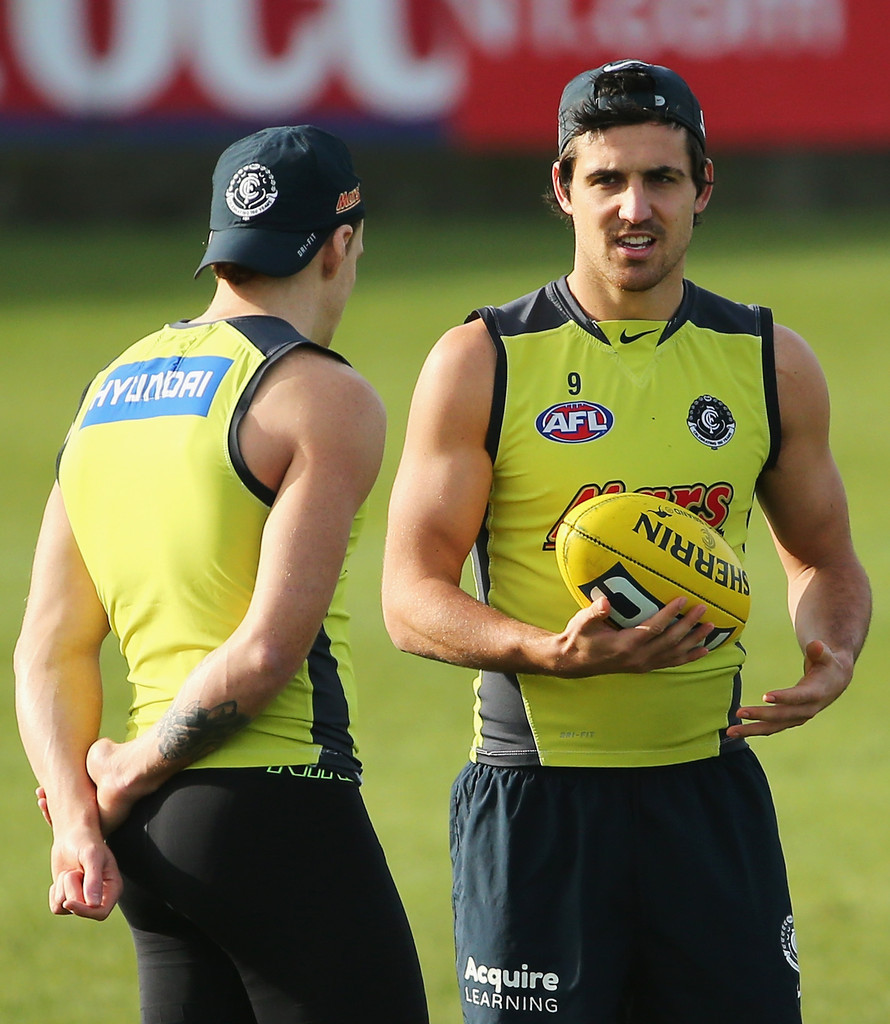 giantsorcowboys:  Wednesdays in Tights! Chris Judd And The Blues Are True Believers