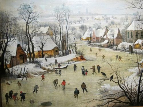 Pieter Brueghel the Younger, Winter Landscape with a Bird Trap, c. 1601, 40 x 57 cm, Madrid, Museo N