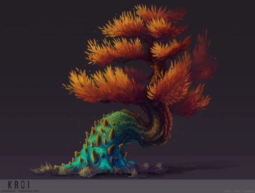 Flora Concept - Viperwood Some Plant Concept Art For My Headworld, The Viperwood! -2021