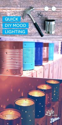 Quick and Easy Mood Lighting. DIY found here.