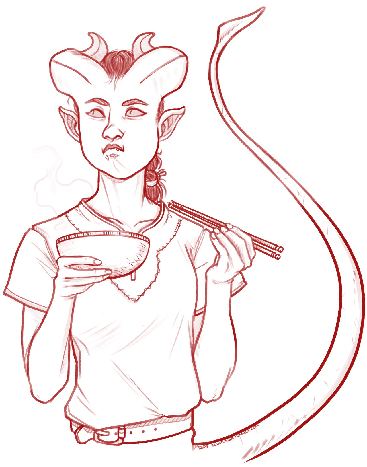 eldstunga:The start of the DnD campaign looms! Temerity is ready to stuff her face