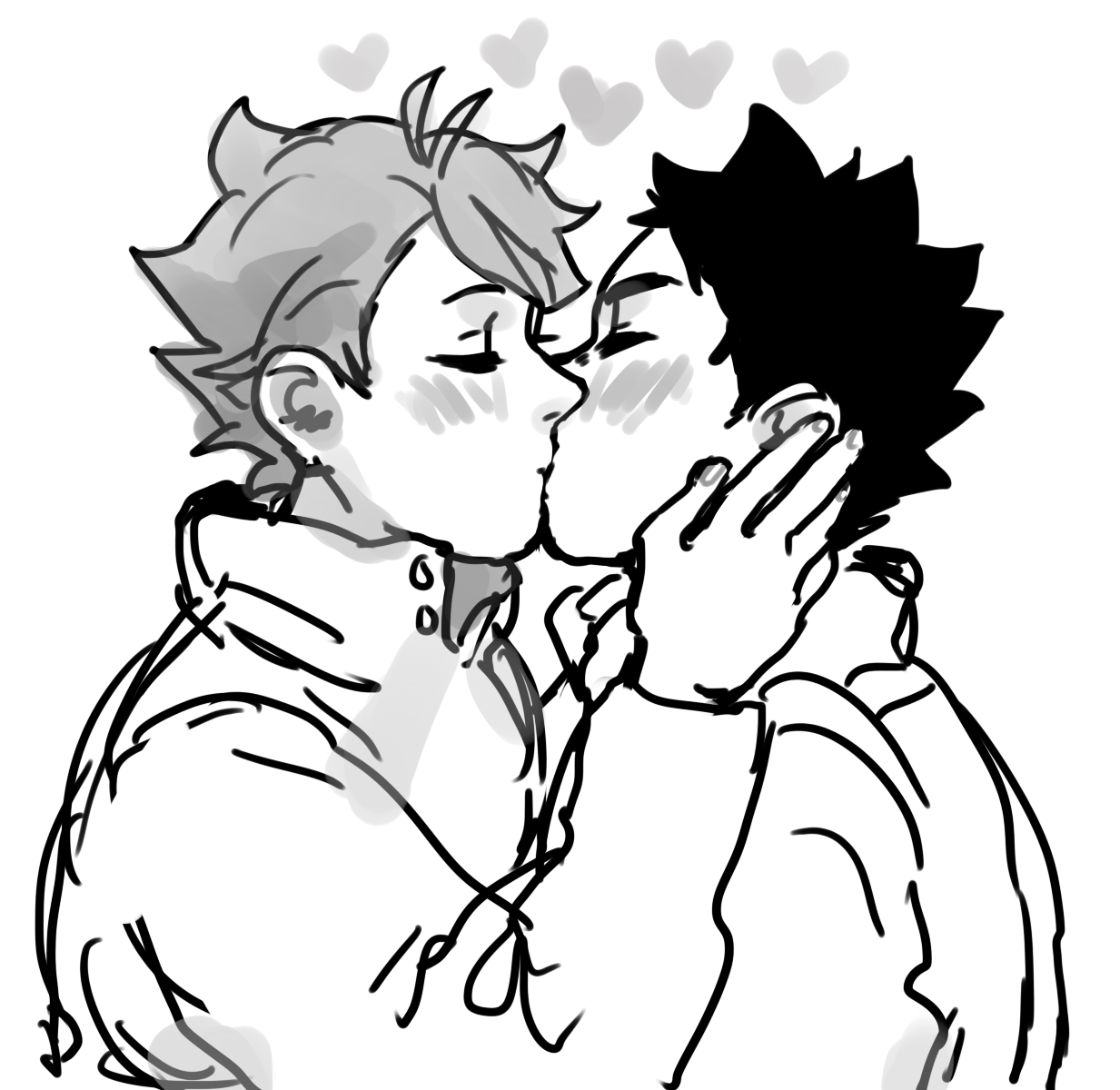 flunflun:draws fluffy kisses to make myself happy 