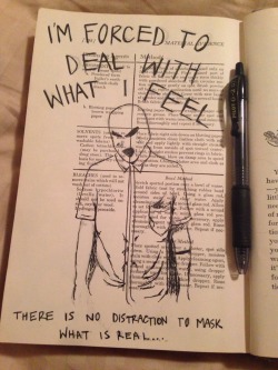 ohheyythere21:   &ldquo;I’m forced to deal with what I feel, There is no distraction to mask what is real.” 