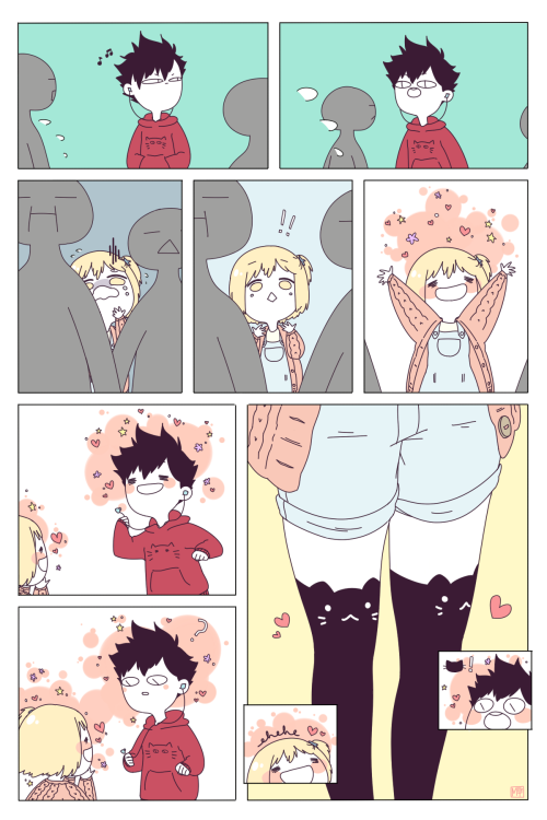 tsukino-rui: in which yachi nervously awaits her cat man at the station an hour ahead of schedule (b
