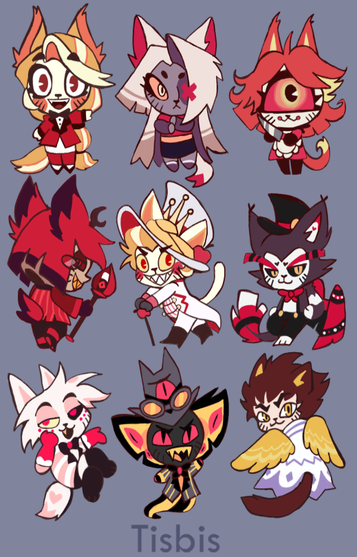 Hazbin Cats Charms Givewy!!!