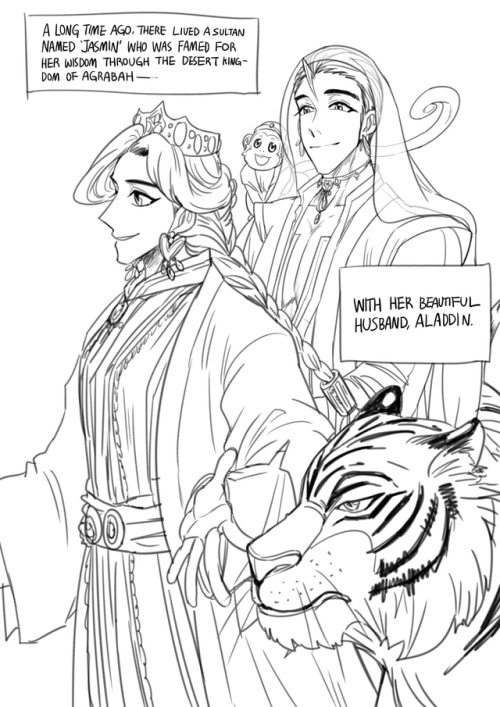 Drew some Aladdin fanarts ᕕ( ᐛ )ᕗ