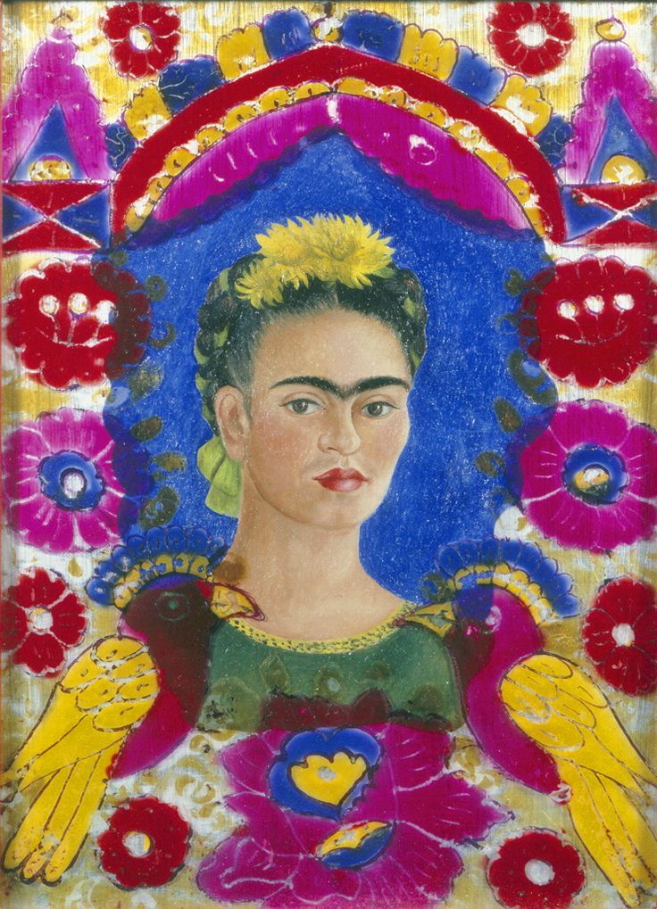 womeninarthistory:  The frame, Self-portrait, Frida Kahlo