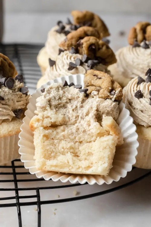 Small Batch Cookie Dough Cupcakes
