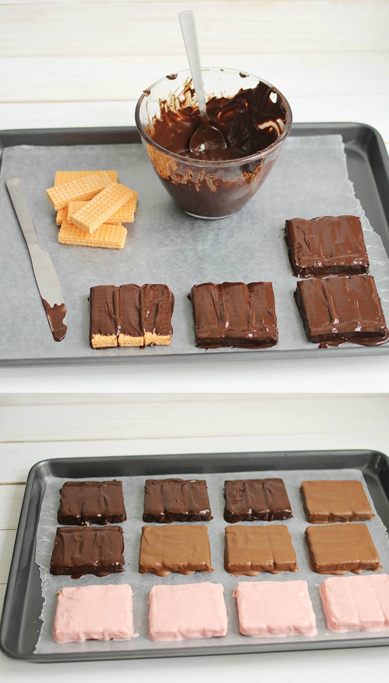 sweetoothgirl:  Homemade Kit Kat Bars