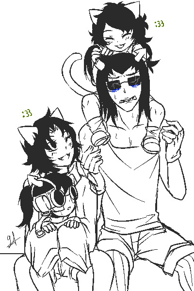 lunaticjin:Little Beforus doodle 3Cute nepeta :33[captor&pyrope&vantas][ampora&peixes&am