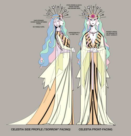 Full-body References Of Princess Celestia's Human(oid) Redesign For The Grand Galloping 20s AU As The