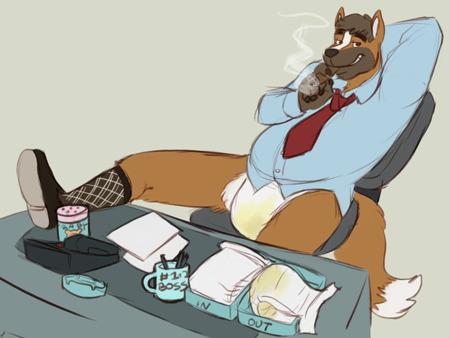 dailydiaperfur:  It’s Good to be the Boss. Art by Terribad.