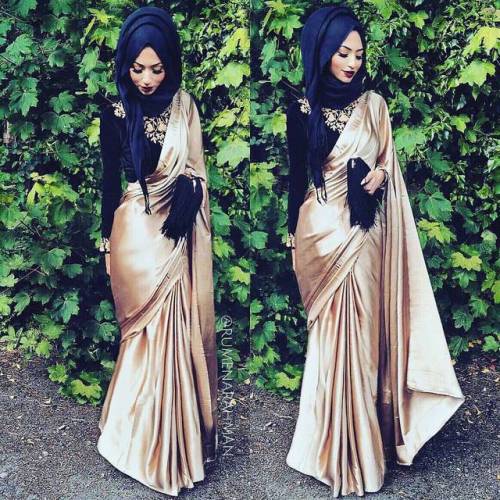 Golden glamour #HijabiStyle from @rumenarahman - Shop @DiyaOnline new Eid Collection now - #hijabque