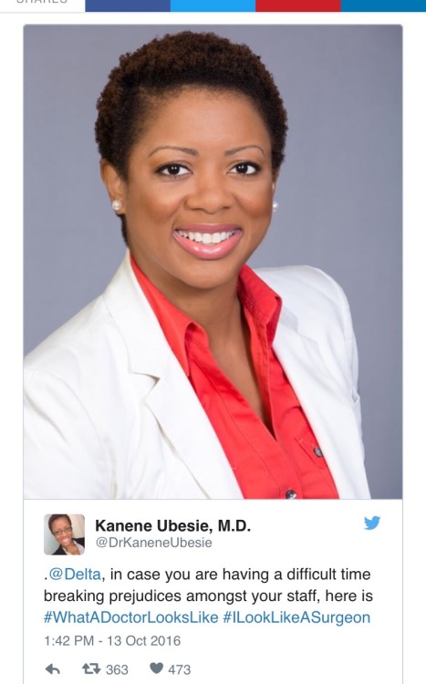 blackgirlsaregold:What a doctor looks like hashtag for Tamika Cross on social media