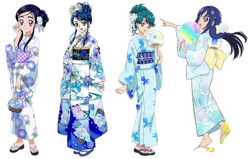 mahou-furbies:Kimono in Precure Tsunagaru Puzzlun.