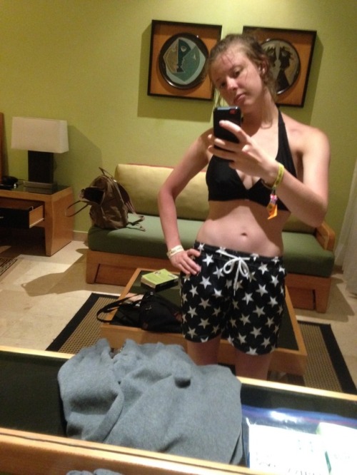 boys swim shorts vs. bikini bottomsMy assessment of wearing boys swim shorts: Positive: didn&rsquo;t