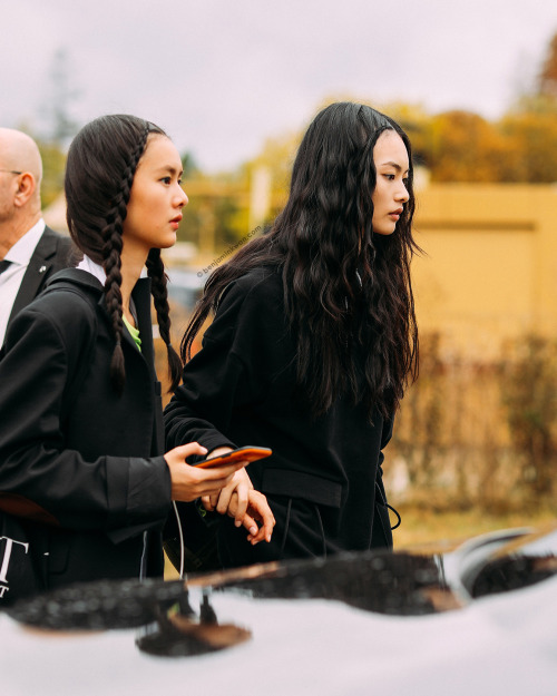 Shuping Li and Cong He at Dior SS 2020 Paris Snapped by Benjamin KwanParis Fashion Week