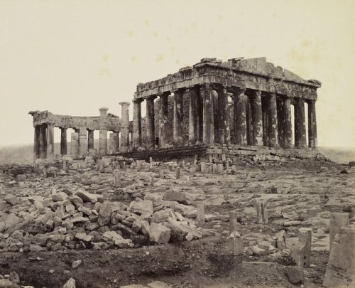 hauntedbystorytelling:Francis Bedford :: Parthenon [South-West View], May 31st, 1862 / source: Twitt