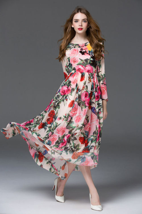 msgerrie: wholesale7online:  Price: $12.30 # High-quality Printing Dress #  Such a pretty floral&hel