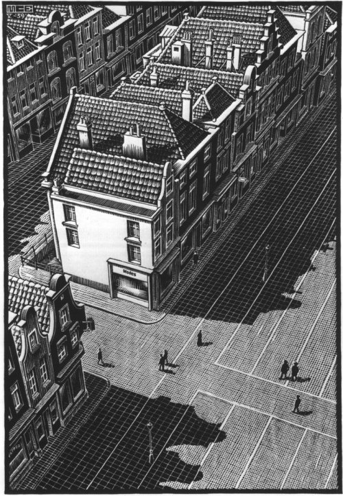 Delft, 1939, M.C. Escherhttps://www.wikiart.org/en/m-c-escher/delft