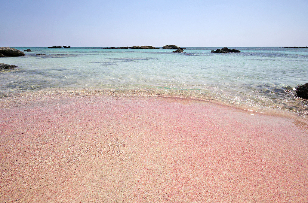 sixpenceee:  Elafonisi Beach located in Crete, Greece. It has clear, turquoise