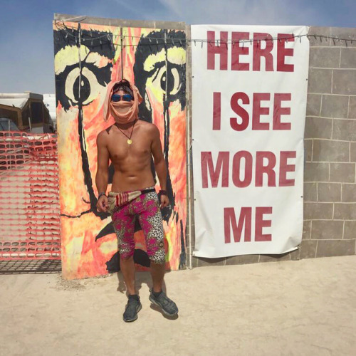 “Here, I see more me.”  #BlackRockCity #BurningMan #welcomehome (at Burning Man) www.instagr